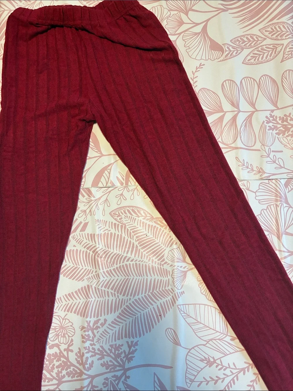 Women’s Red Hooded Long Sleeve Top & Bottom Set